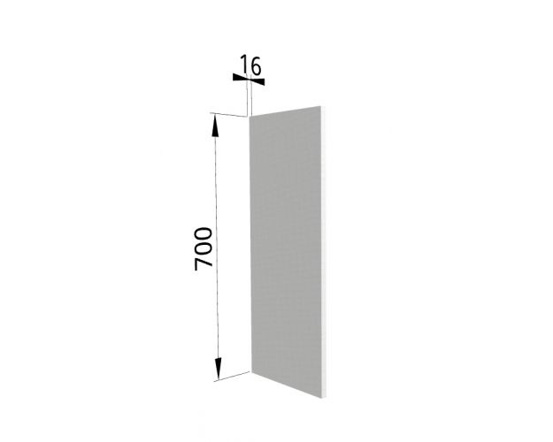 Панель торцевая (для шкафа верхнего) П Капри (Липа белый)