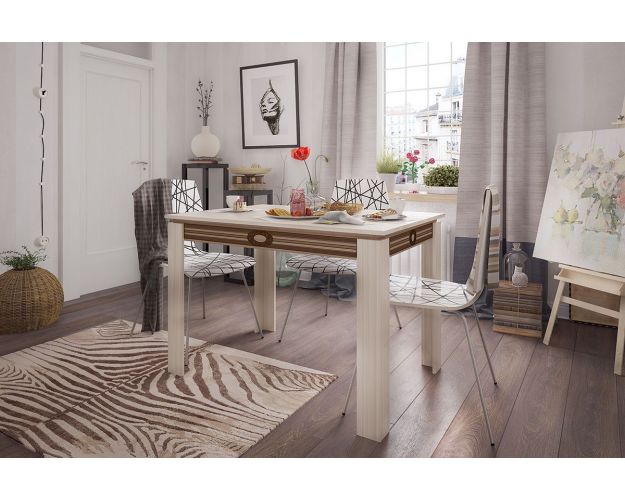 Стол обеденный Гермес 1 ясень шимо с./ясень шимо т.