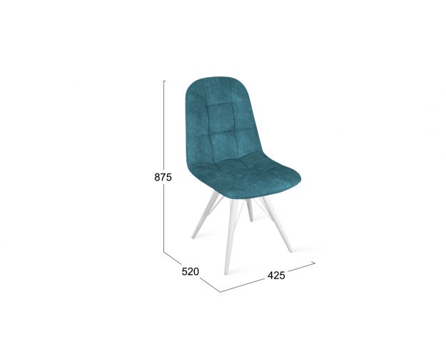 Стул «Райс» К3 Белый/Микровелюр Wellmart Indigo