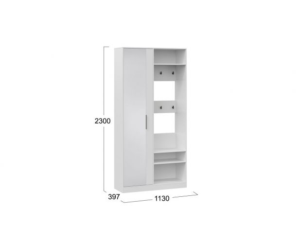 Шкаф-секция комбинированная «Агата» Белый