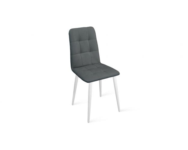 Стул «Аспен» К1С Белый/Микровелюр Jercy Graphite