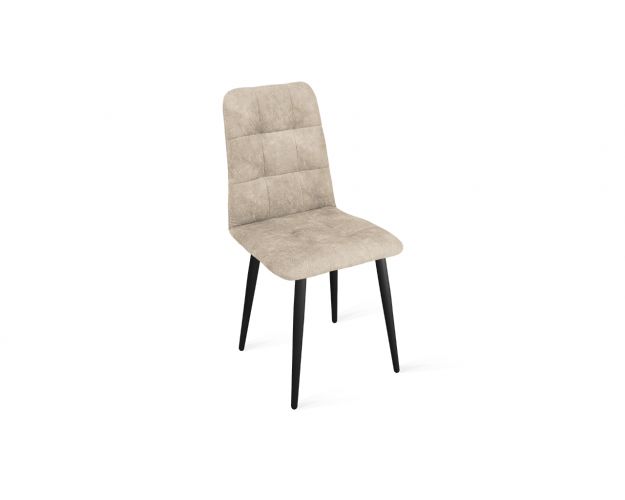Стул «Аспен» К1С Черный муар/Микровелюр Wellmart Dark Beige