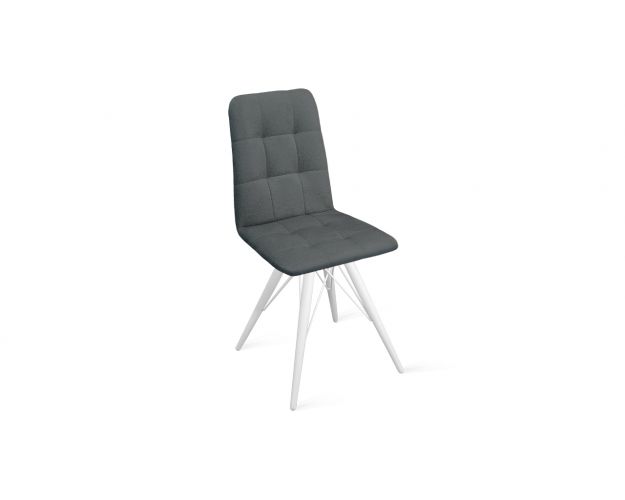 Стул «Аспен» К3 Белый/Микровелюр Jercy Graphite