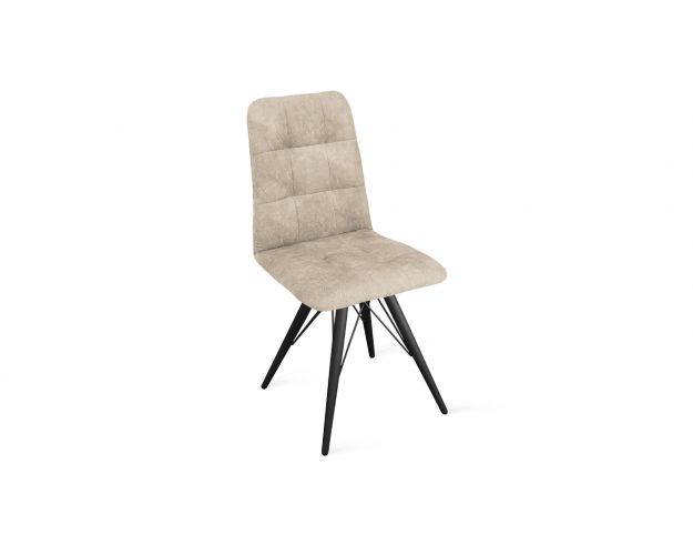 Стул «Аспен» К3 Черный муар/Микровелюр Wellmart Dark Beige