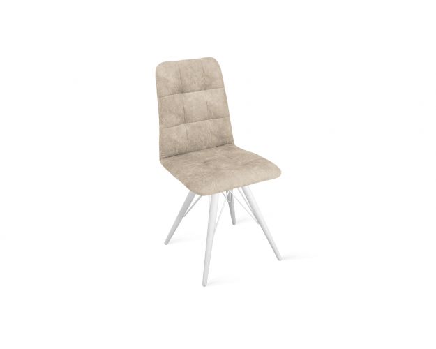 Стул «Аспен» К3 Белый/Микровелюр Wellmart Dark Beige