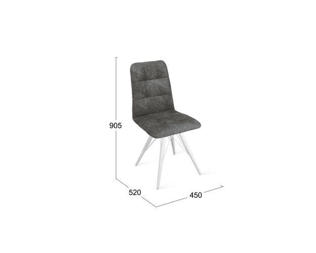 Стул «Аспен» К3 Белый/Микровелюр Wellmart Graphite