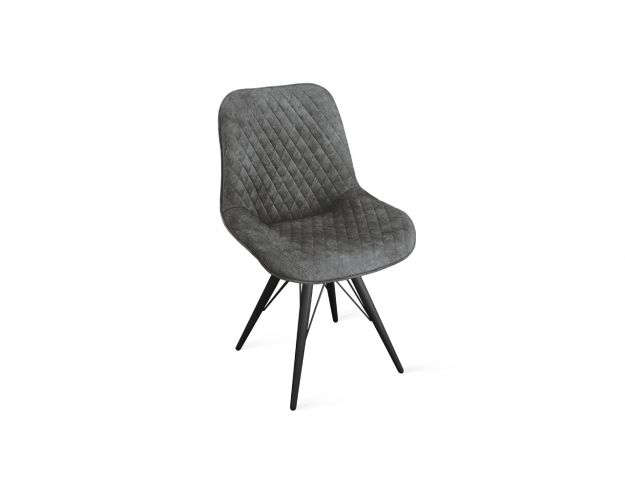 Стул «Оливер» К3 Черный/Микровелюр Wellmart Graphite