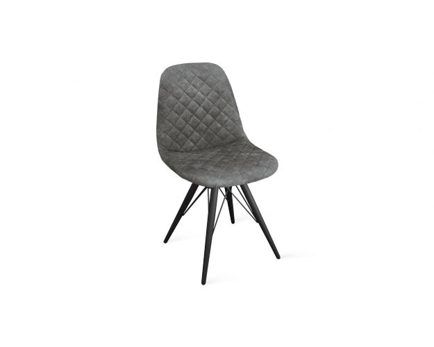 Стул «Ричи» К3 Черный муар/Микровелюр Wellmart Graphite